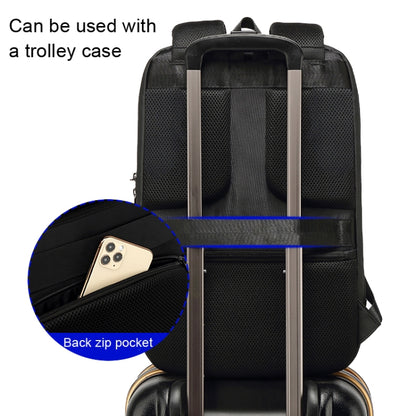 SKV B20430 Men Large Capacity Commute Computer Bag Business Casual Backpack(Black) - Backpack by SKV | Online Shopping South Africa | PMC Jewellery | Buy Now Pay Later Mobicred