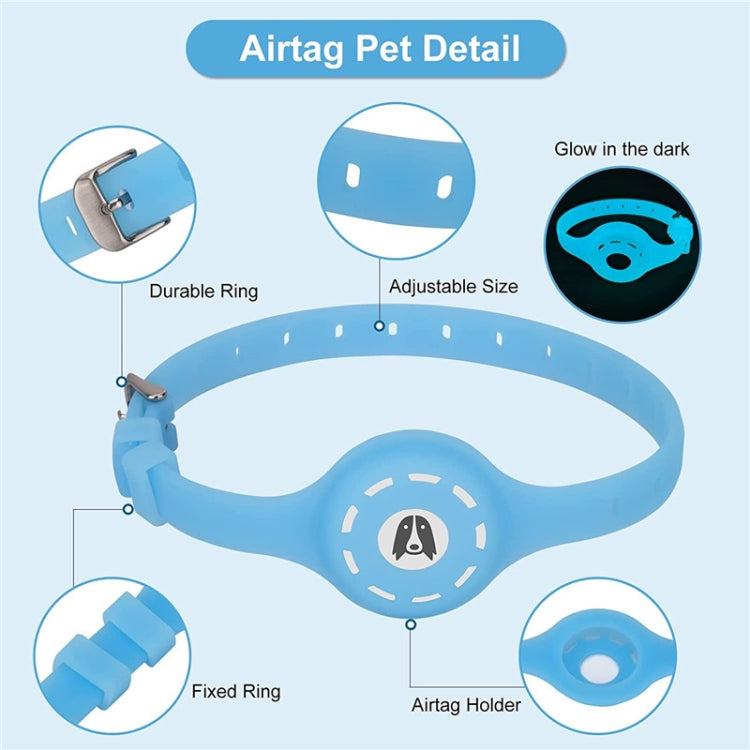Pet Luminous Collar Locator Cover for Airtag, Specification: S(Luminous Pink) - Pet Series by PMc TechLife | Online Shopping South Africa | PMc TechLife | Buy Now Pay Later Mobicred