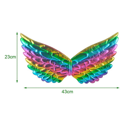 3 PCS Children Prom Dress Up Wings Elf Colorful Wings Party Costume Props(Light Rainbow) - Holiday Decorations by PMC Jewellery | Online Shopping South Africa | PMC Jewellery