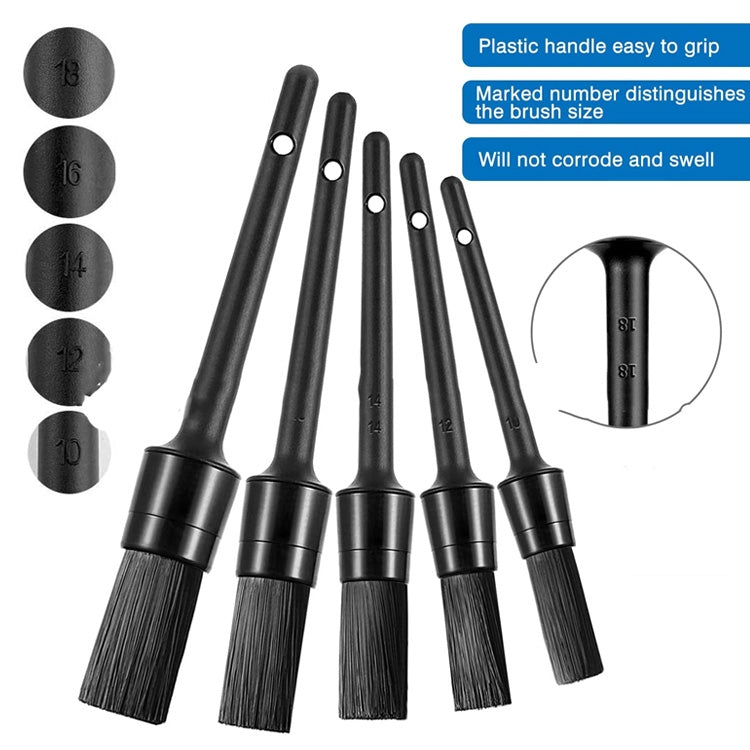 9 PCS / Set Car Interior Outlet Air Conditioning Brush Details Cleaning Brush(Black) - Car washing supplies by PMC Jewellery | Online Shopping South Africa | PMC Jewellery