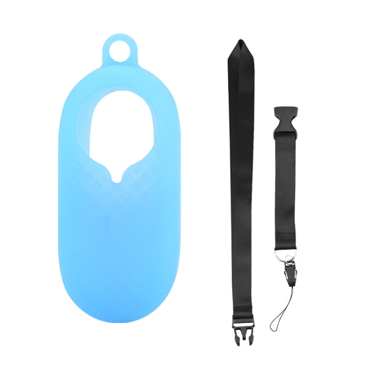 2 PCS Thumb Camera Silicone Case + Lanyard For Insta360 GO2(Blue) - Case & Bags by PMC TechLife | Online Shopping South Africa | PMC TechLife | Buy Now Pay Later Mobicred