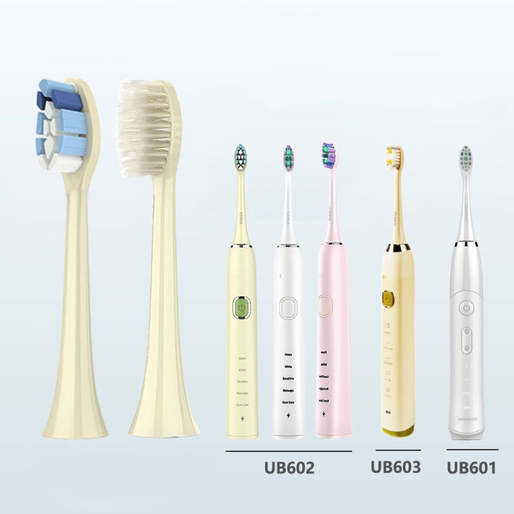 2 PCS Electric Toothbrush Head for Ulike UB602 UB603 UB601,Style: Bright White  Green - Replacement Brush Heads by PMC TechLife | Online Shopping South Africa | PMC TechLife | Buy Now Pay Later Mobicred