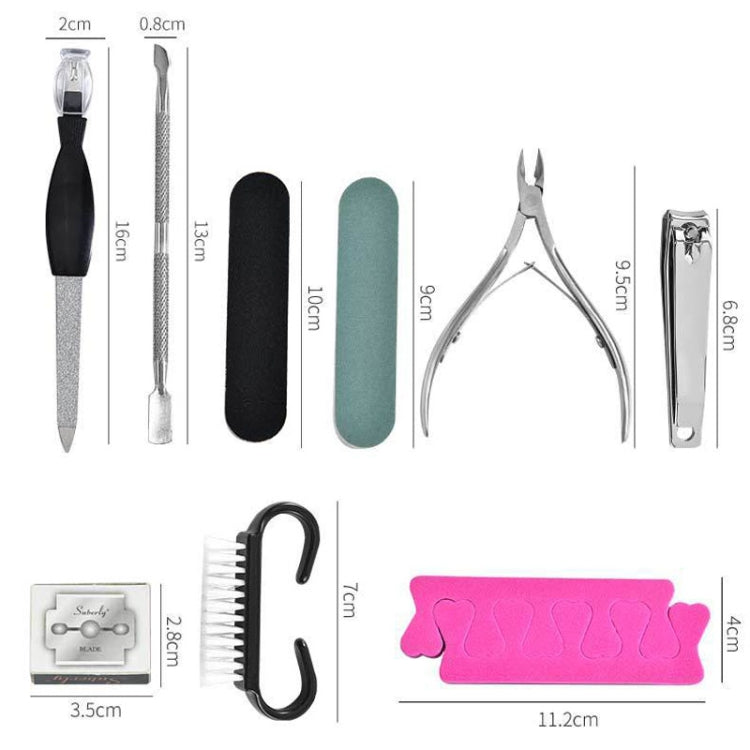 DT17-1 17 In 1 Pedicure Kit Foot File And Grinder Exfoliating Manicure And Pedicure Tools(Black) - Grinding Tools & Accessories by null | Online Shopping South Africa | PMC Jewellery | Buy Now Pay Later Mobicred