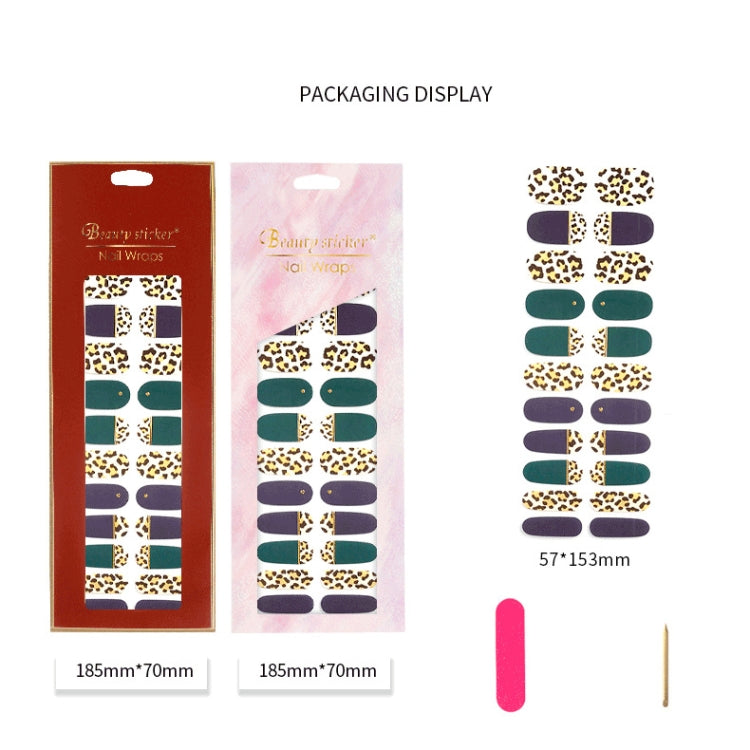 22 Fingers Shiny Onion Powder Starry Waterproof Nail Sticker(ZX-3033) - Nail Stickers by PMC Jewellery | Online Shopping South Africa | PMC Jewellery