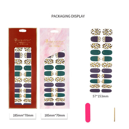 22 Fingers Shiny Onion Powder Starry Waterproof Nail Sticker(ZX-3026) - Nail Stickers by PMC Jewellery | Online Shopping South Africa | PMC Jewellery | Buy Now Pay Later Mobicred