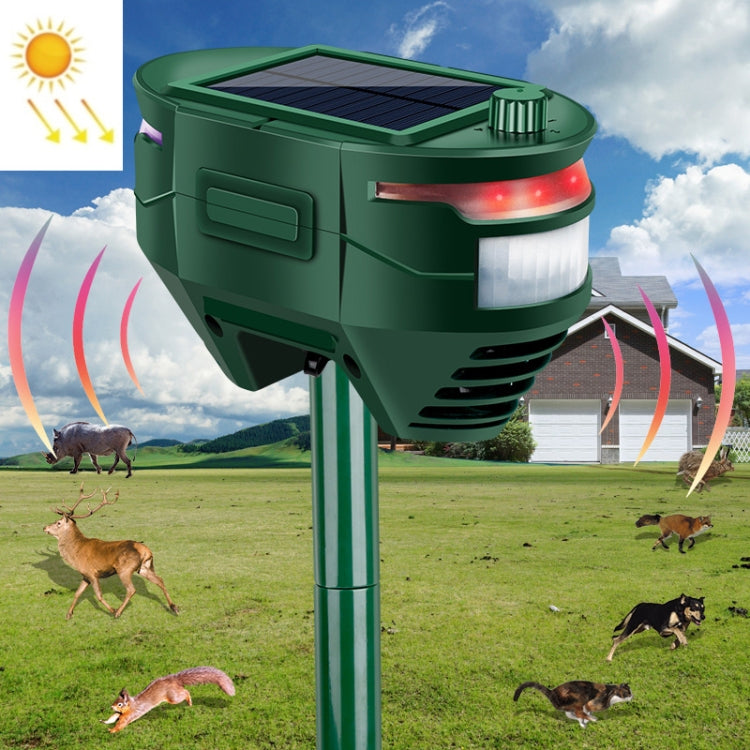 RC-544 Outdoor Solar Ultrasonic Infrared Sensor Animal Repeller(Dark Green) - Outdoor Insect Repellent by PMC Jewellery | Online Shopping South Africa | PMC Jewellery