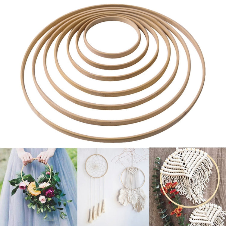 10 PCS Bamboo Circle Fan Frame Dream Catcher Making Circle Material, Size: 15cm(With 6mm Hole) - Arts & Crafts by PMC Jewellery | Online Shopping South Africa | PMC Jewellery