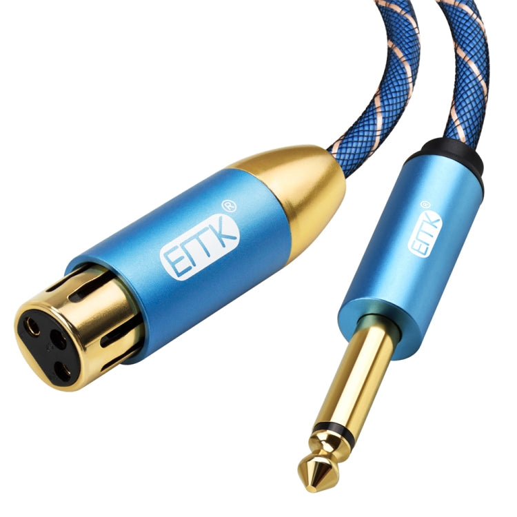 EMK KN603 2Pin 6.5mm Canon Line Balanced Audio Microphone Line,Cable Length: 0.5m(Blue) - free shipping - PMC Jewellery - Order now!