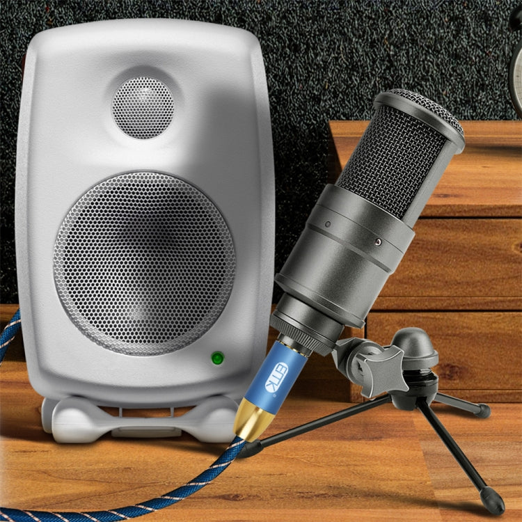 EMK KN603 2Pin 6.5mm Canon Line Balanced Audio Microphone Line,Cable Length: 0.5m(Blue) - free shipping - PMC Jewellery - Order now!