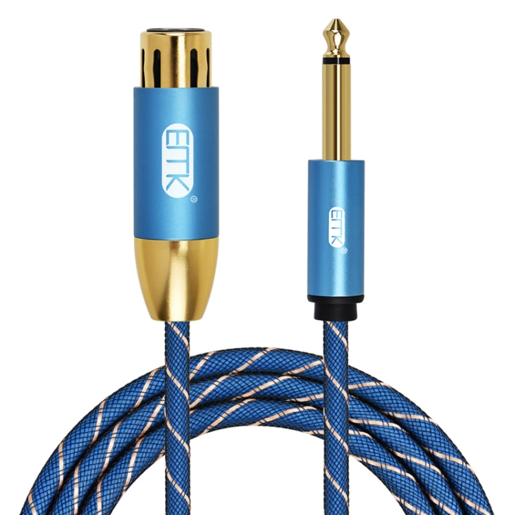 EMK KN603 2Pin 6.5mm Canon Line Balanced Audio Microphone Line,Cable Length: 1m(Blue) - free shipping - PMC Jewellery - Order now!