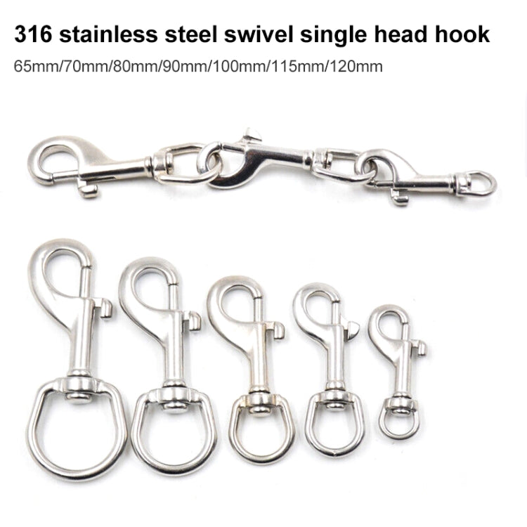 Stainless Steel Swivel Single Hook Pet Leash Hook, Specification: 115mm - Hooks by PMC TechLife | Online Shopping South Africa | PMC TechLife | Buy Now Pay Later Mobicred