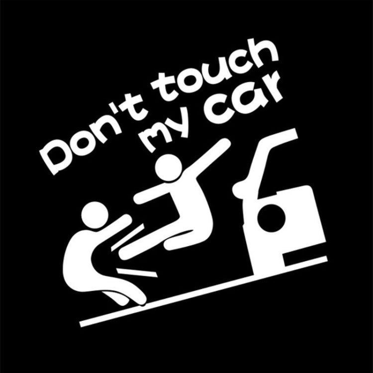 10PCS Reflective Funny Text Do Not Touch My Car Car Sticker(White) - Decorative Sticker by PMC TechLife | Online Shopping South Africa | PMC TechLife | Buy Now Pay Later Mobicred