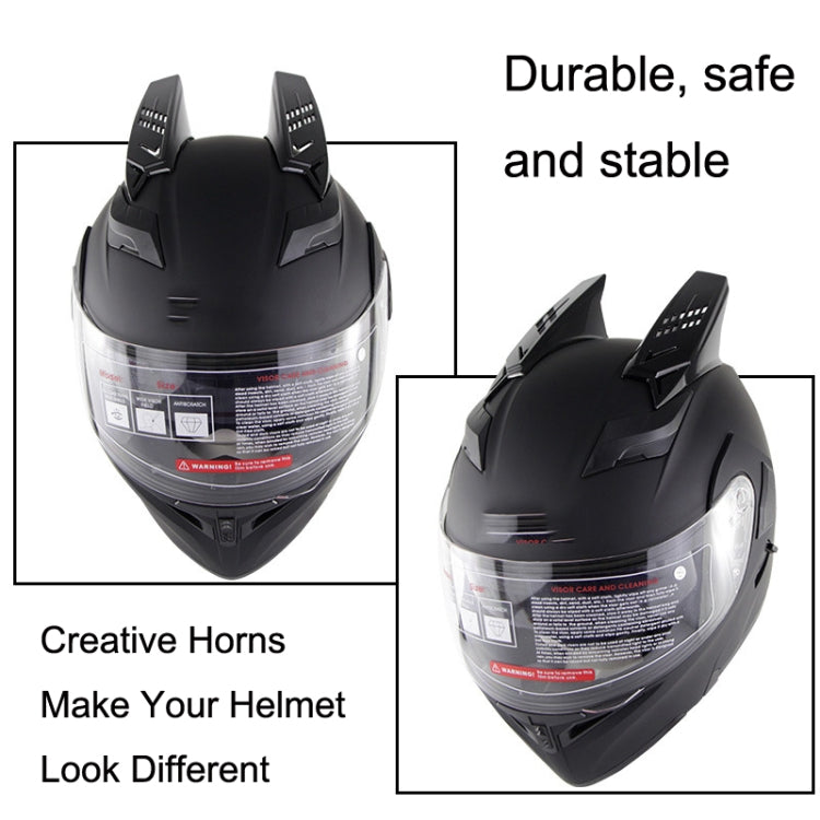 1 Pair Motorcycle Helmet  Horns Plastic Paste Decoration(Dumb Black) - Ornamental Parts by PMC TechLife | Online Shopping South Africa | PMC TechLife