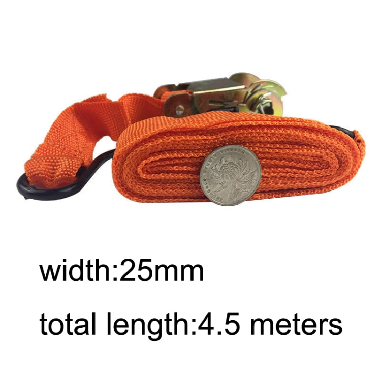 4PCS 15 Inch Tensioner Ratchet Strap Car Ratchet Thread Tensioner(Orange) - Towing Bars by PMC TechLife | Online Shopping South Africa | PMC TechLife | Buy Now Pay Later Mobicred