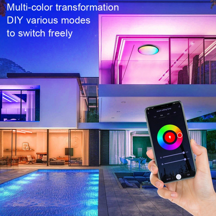 RGBCW Smart Graffiti App Voice Ceiling Light, Voltage: EU Standard 220V-240V(Black Frame) - Smart Light Bulbs by PMC TechLife | Online Shopping South Africa | PMC TechLife | Buy Now Pay Later Mobicred