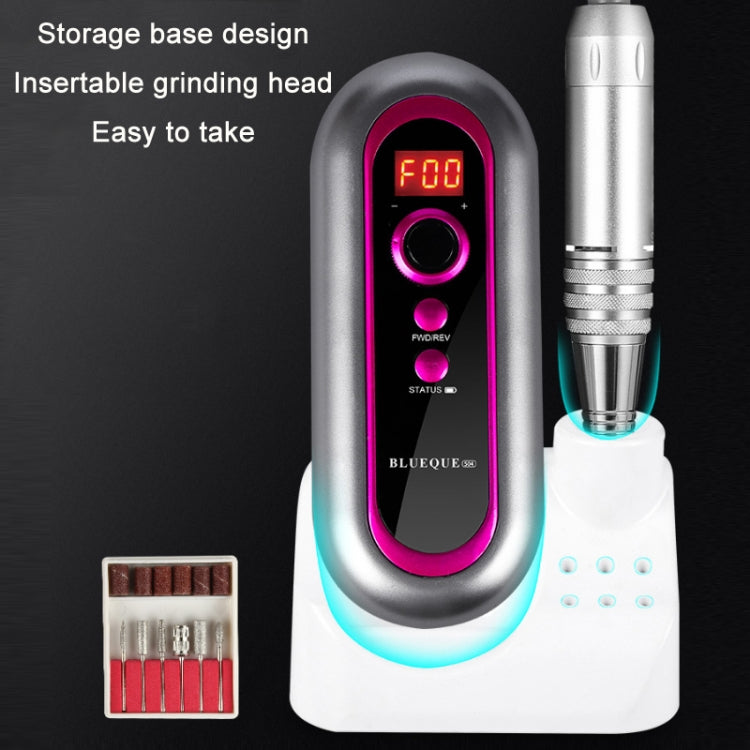 BLUEQUE Plug-in Portable Nail Art Carbon Brush Grinder, Specification: US Plug (White) - Grinding Tools & Accessories by PMC TechLife | Online Shopping South Africa | PMC TechLife | Buy Now Pay Later Mobicred