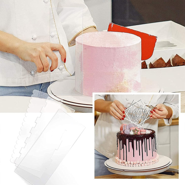 6 In 1 Clear Acrylic Cake Scraper Smoothing Tool Set - free shipping - PMC TechLife - Order now!