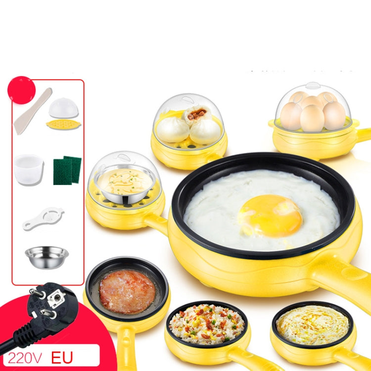 350W Electric Egg Omelette Cooker Frying Pan Steamer Cooker,EU Plug,Style: Single Layer Set Yellow - free shipping - PMC TechLife - Order now!