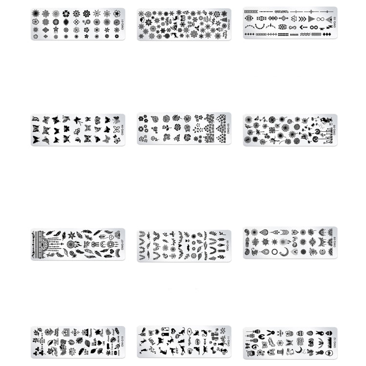 5 PCS Nail Art Print Template Nail Art Tools(OMQ-06) - Nail Art Equipment by PMC Jewellery | Online Shopping South Africa | PMC Jewellery | Buy Now Pay Later Mobicred