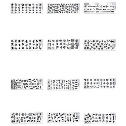 5 PCS Nail Art Print Template Nail Art Tools(OMQ-04) - Nail Art Equipment by PMC Jewellery | Online Shopping South Africa | PMC Jewellery | Buy Now Pay Later Mobicred