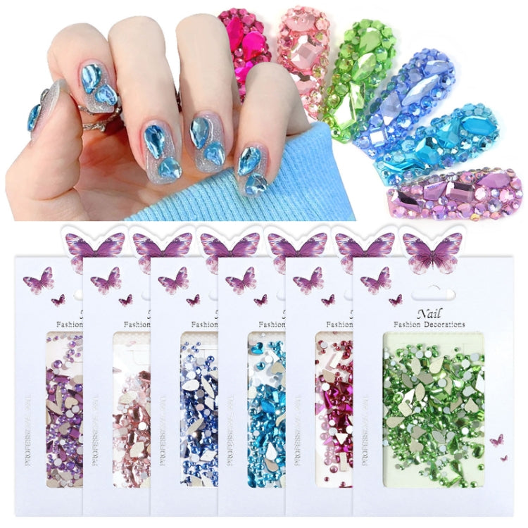 DIY Flat Bottom Shaped Glass Mixed Nail Art Rhinestones, Specification: 04 - Nail Stickers by PMC Jewellery | Online Shopping South Africa | PMC Jewellery | Buy Now Pay Later Mobicred