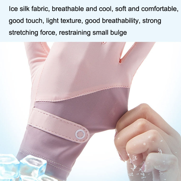 FSN02 1pair UV Resistant Ice Silk Breathable Cool Non-Slip Cycling Driving Thin Gloves Free Code(Purple Pink) - Safety Gloves by PMC TechLife | Online Shopping South Africa | PMC TechLife