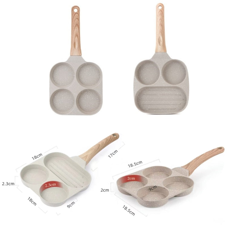 Four Hole Maifan Stone Non-stick Pan Egg Burger Frying Pan Universal Induction Cooker - free shipping - PMC TechLife - Order now!