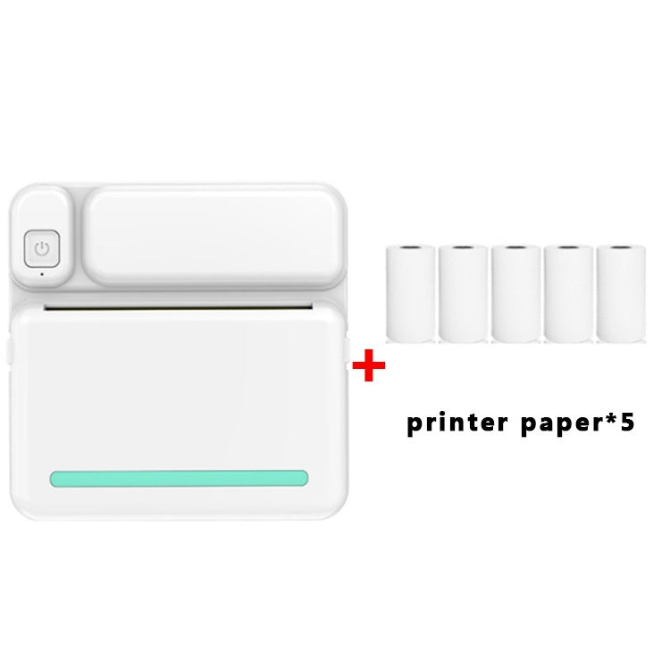 C19 200DPI Student Homework Printer Bluetooth Inkless Pocket Printer Blue Printer Paper x 5 - Printer by PMC TechLife | Online Shopping South Africa | PMC TechLife