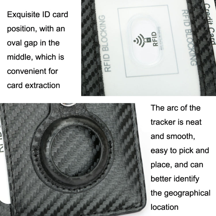 TQ-319 Anti-Theft Anti-Lost Tracker Leather Card Holder For AirTag, Style: Flat Pattern (Black) - Wallet Series by PMc TechLife | Online Shopping South Africa | PMc TechLife | Buy Now Pay Later Mobicred