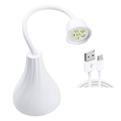 Portable USB Nail Art Rose Nail Polish Glue Phototherapy Lamp(White) - Nail Dryers by PMC Jewellery | Online Shopping South Africa | PMC Jewellery | Buy Now Pay Later Mobicred