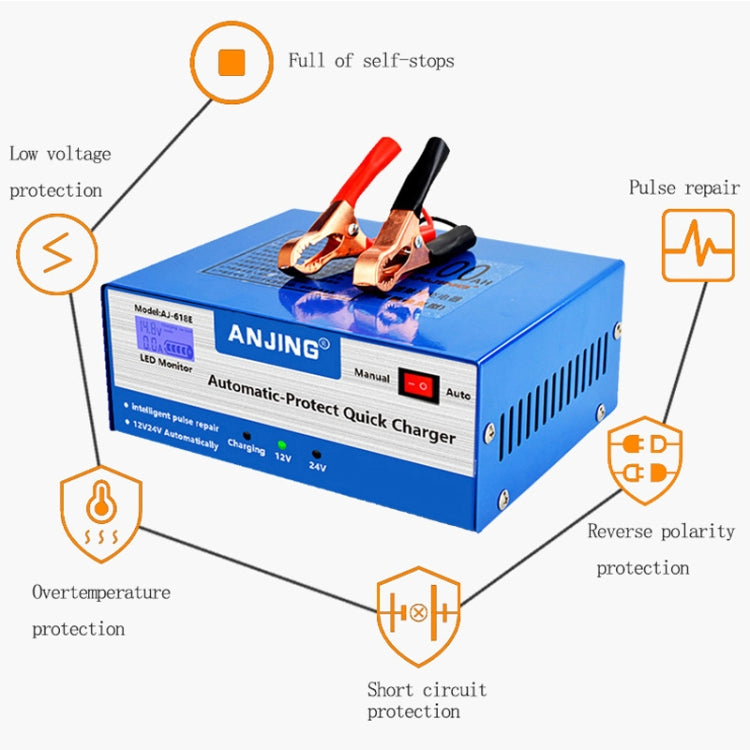 ANJING AJ-618E Battery Charger Car Battery Repairer, Model: US Plug - Battery Charger by PMC TechLife | Online Shopping South Africa | PMC TechLife | Buy Now Pay Later Mobicred