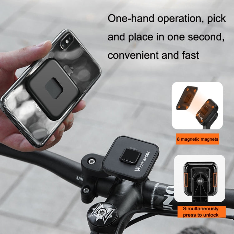 WEST BIKING YP0715060 Bicycle Strong Magnetic Attraction 360 Degree Rotating Navigation Phone Bracket(Black) - Holders by WEST BIKING | Online Shopping South Africa | PMC TechLife | Buy Now Pay Later Mobicred