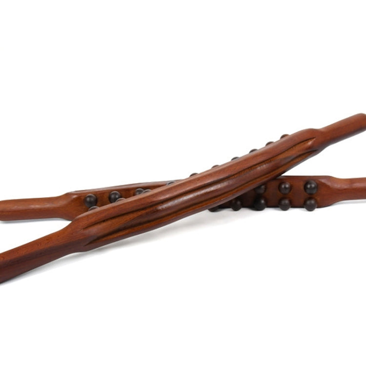 Carbonized Double Row 20-bead Massage Rolling Stick Meridian Dredging Stick - Massage & Relaxation by PMC TechLife | Online Shopping South Africa | PMC TechLife