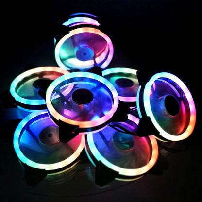 Computer CPU RGB luminous Radiator 7 Fans+Remote Control - Fan Cooling by PMC Jewellery | Online Shopping South Africa | PMC Jewellery | Buy Now Pay Later Mobicred