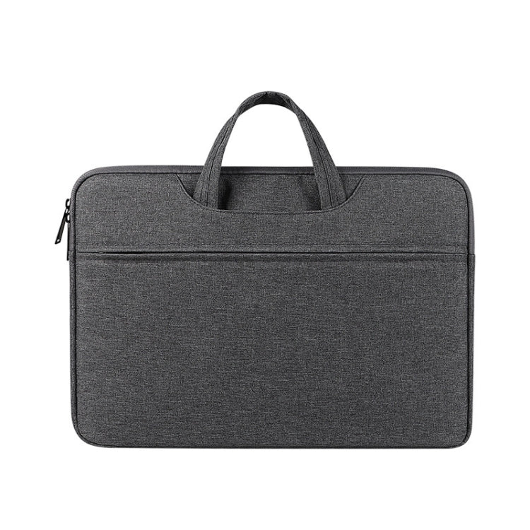 ST01 Large-Capacity Waterproof Shock-Absorbing Laptop Handbag, Size: 14.1-15.4 inches(Deep Sky Gray) - 14.1 inch by PMC TechLife | Online Shopping South Africa | PMC TechLife | Buy Now Pay Later Mobicred