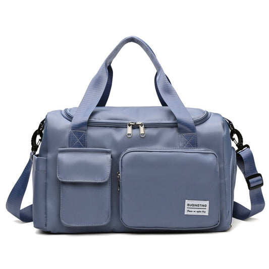 B-X336 Large Capacity Waterproof Travel Gym Bag Luggage Bag, Size: L(Fog Blue) - Travel Bags by PMC Jewellery | Online Shopping South Africa | PMC Jewellery