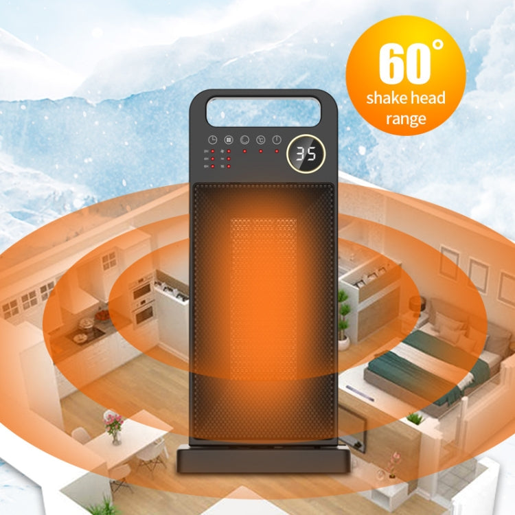 LCD Digital Display Rotary Remote Control Heater PTC Ceramic Heating Heater, Spec: UK Plug (Black) - Electric Heaters by PMC TechLife | Online Shopping South Africa | PMC TechLife | Buy Now Pay Later Mobicred