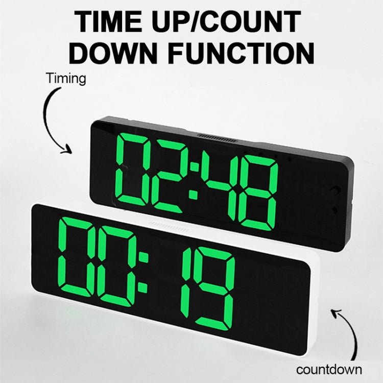 6629 13 Inch Multifunctional LED Living Room Large Screen Wall Clock(Black Shell Red Light) - Wall Clock by PMc TechLife | Online Shopping South Africa | PMc TechLife | Buy Now Pay Later Mobicred