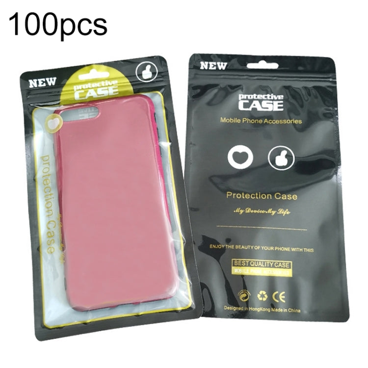 100PCS Phone Case Plastic Self-Sealing Pearl Packaging Bags, Size: 12x21cm (Black) - free shipping - PMC TechLife - Order now!