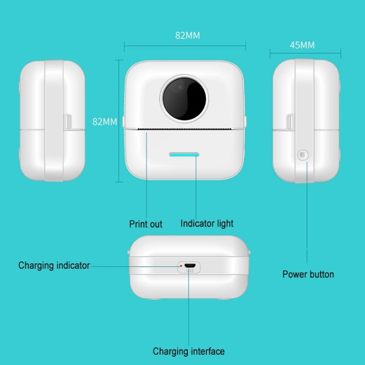 Mini Student Wrong Question Bluetooth Thermal Printer(White) - Printer by PMC TechLife | Online Shopping South Africa | PMC TechLife | Buy Now Pay Later Mobicred