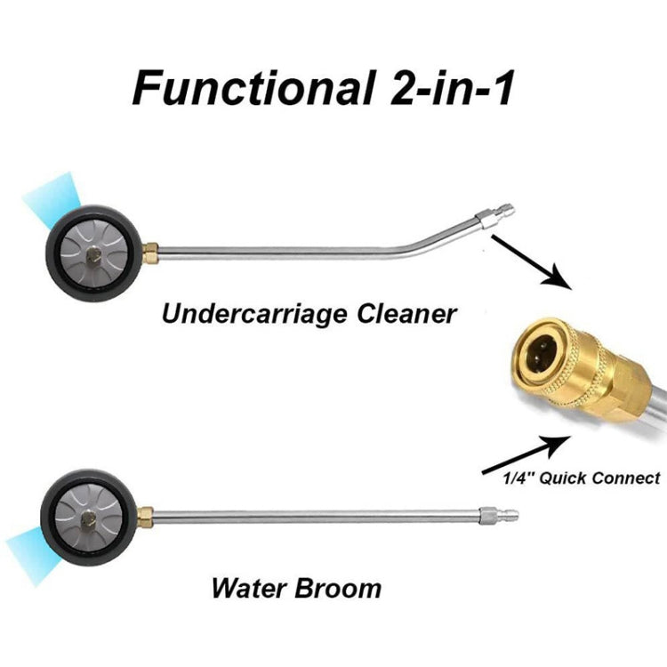 Car Chassis Washe 1/4 Quickly Inserts Road Cleaning Brush(Grey) - Car Washer & Accessories by PMC TechLife | Online Shopping South Africa | PMC TechLife | Buy Now Pay Later Mobicred