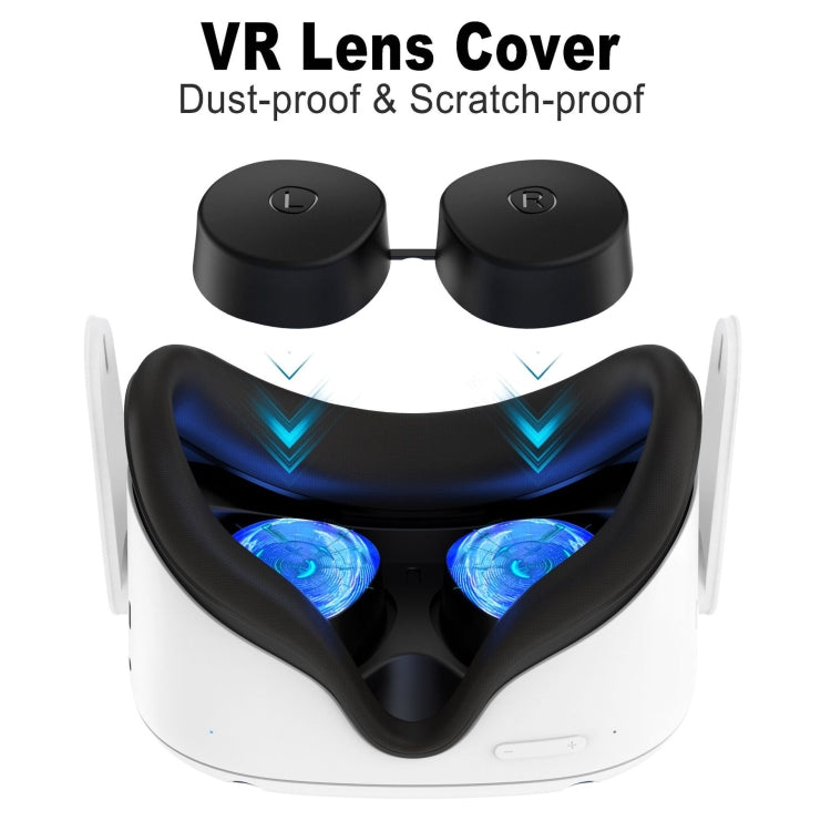 VR Silicone Eye Mask+Lens Protective Cover+Joystick Hat, For Meta Quest 2(Pink) - VR Accessories by PMC TechLife | Online Shopping South Africa | PMC TechLife | Buy Now Pay Later Mobicred