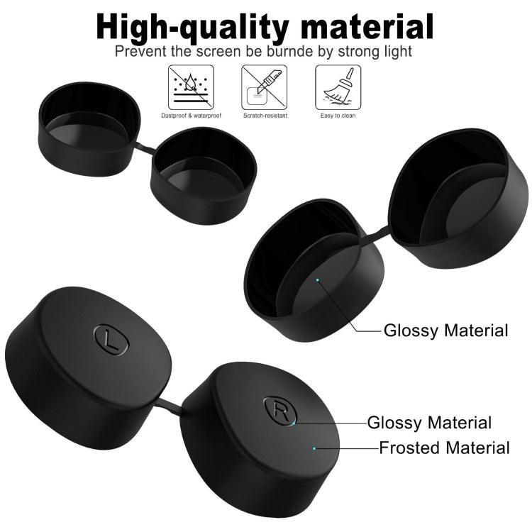 VR Silicone Eye Mask+Lens Protective Cover+Joystick Hat, For Meta Quest 2(Gray) - VR Accessories by PMC TechLife | Online Shopping South Africa | PMC TechLife | Buy Now Pay Later Mobicred