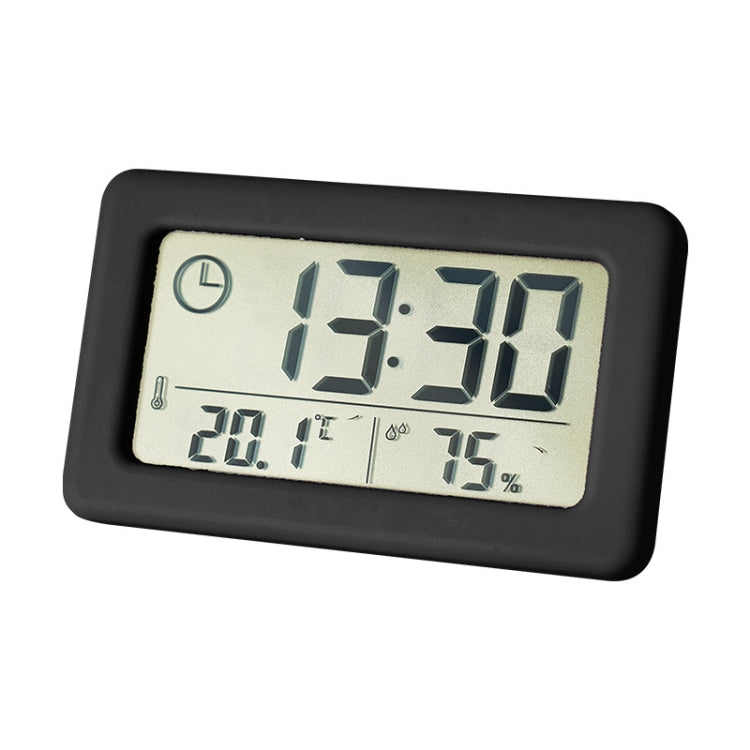 YD005 Mini Light and Thin LCD Screen Temperature/Humidity Meter Electronic Clock(Black) - Alarm Clocks by PMc TechLife | Online Shopping South Africa | PMc TechLife | Buy Now Pay Later Mobicred