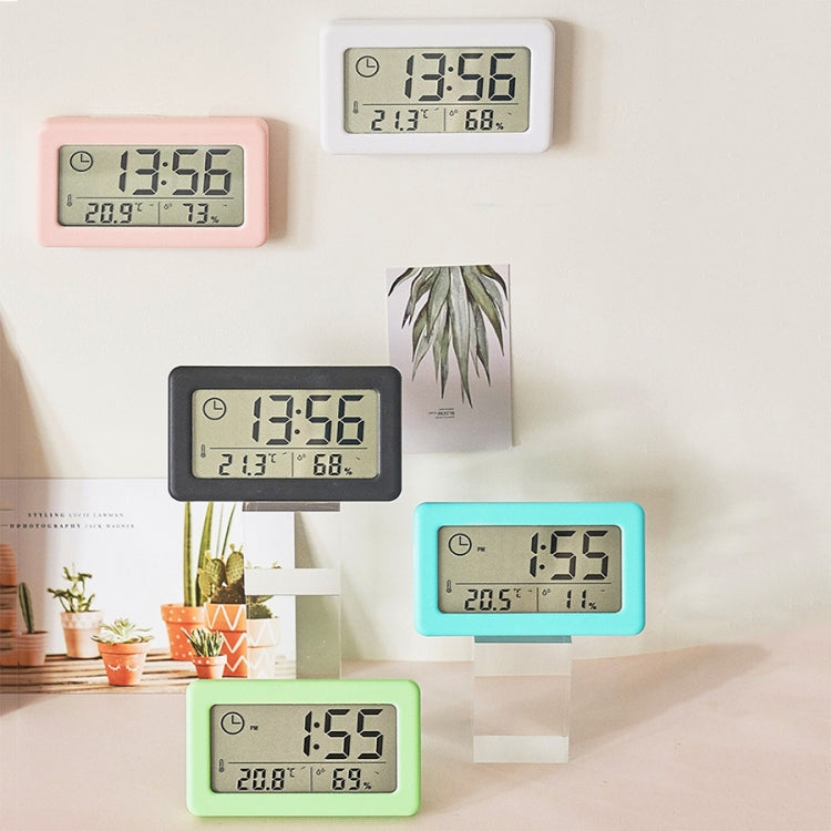 YD005 Mini Light and Thin LCD Screen Temperature/Humidity Meter Electronic Clock(Blue) - Alarm Clocks by PMc TechLife | Online Shopping South Africa | PMc TechLife | Buy Now Pay Later Mobicred