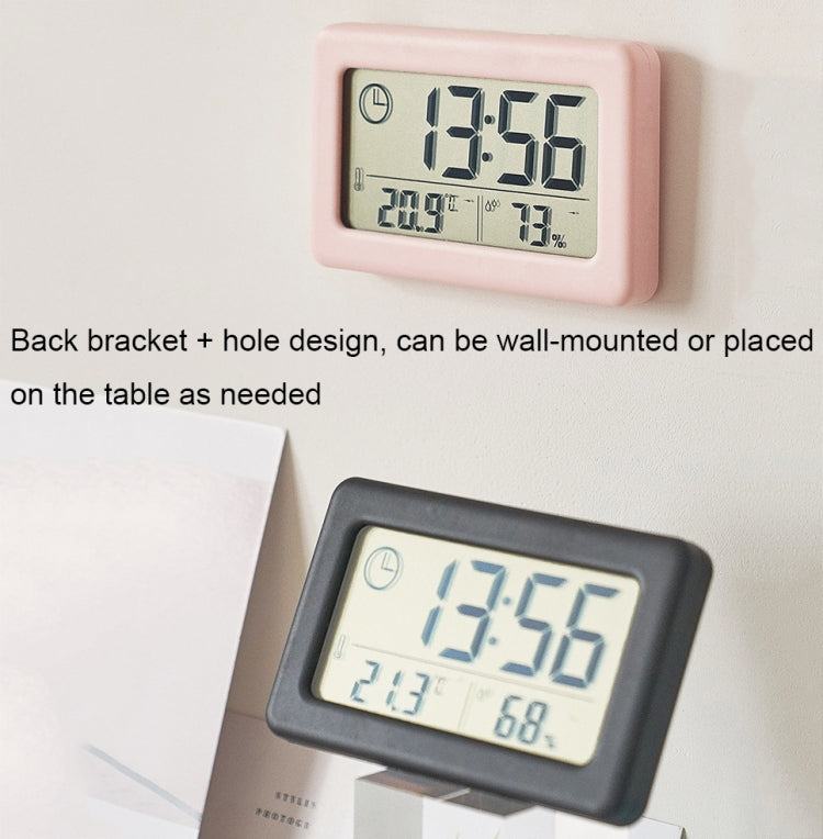 YD005 Mini Light and Thin LCD Screen Temperature/Humidity Meter Electronic Clock(White) - Alarm Clocks by PMc TechLife | Online Shopping South Africa | PMc TechLife | Buy Now Pay Later Mobicred