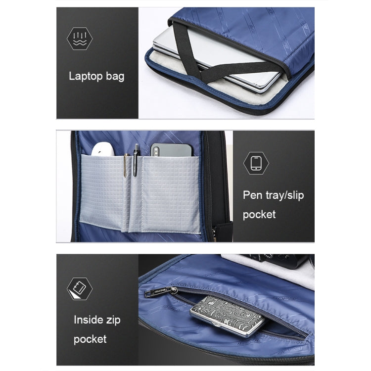 Bopai 61-120891 Multifunctional Anti-theft Laptop Business Backpack with USB Charging Hole(Black) - free shipping - PMC Jewellery - Order now!