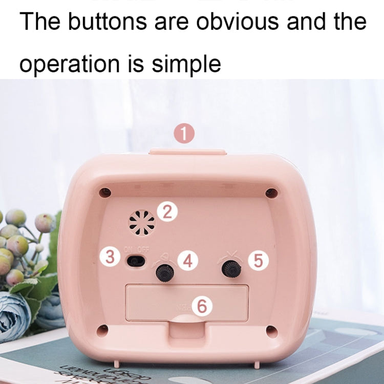 Cute Children Small Alarm Clock Bedside Night Light Clock(A306 Beige) - Alarm Clocks by PMc TechLife | Online Shopping South Africa | PMc TechLife | Buy Now Pay Later Mobicred