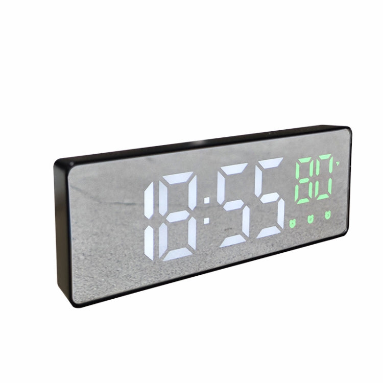 0715 Voice-activated LED Mute Date Temperature Display Electronic Clock(Black Shell Green Light) - Alarm Clocks by PMc TechLife | Online Shopping South Africa | PMc TechLife | Buy Now Pay Later Mobicred
