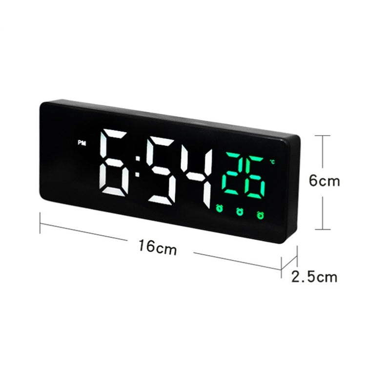 0715 Voice-activated LED Mute Date Temperature Display Electronic Clock(Black Shell Blue Light) - Alarm Clocks by PMc TechLife | Online Shopping South Africa | PMc TechLife | Buy Now Pay Later Mobicred